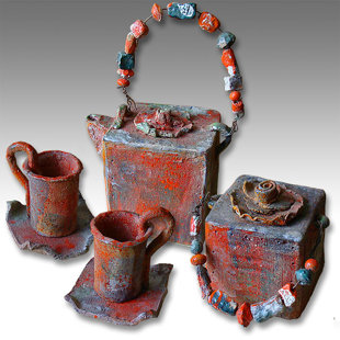 композиция "Сервиз" шамот, 1996г.